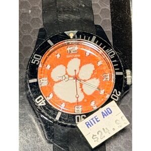 Sparo Clemson Tigers Mens Sports Watch NEW Orange Dial Black Strap NCAA